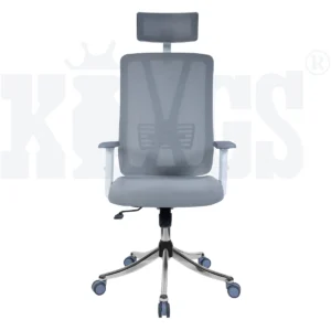 Meteor Mesh Back Revolving Chair (Chrome Grey)